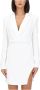 Pinko Elegante Cocktailjurk met V-hals White Dames - Thumbnail 1