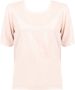 Pinko Eenvoudige Ronde Hals Blouse Pink Dames - Thumbnail 2
