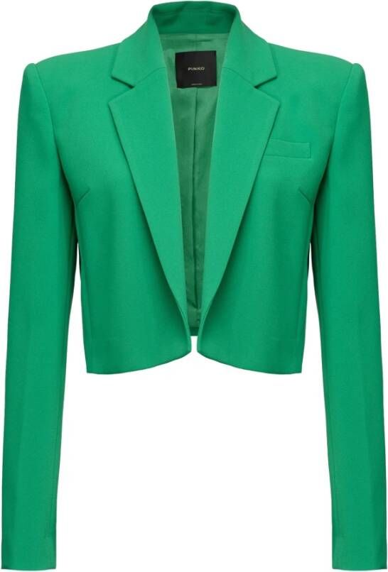 Pinko Elianne Spencer Crepe Stretch Groen Dames