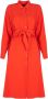 Pinko Midi Jurk met Knoopsluiting en Kraag Rood Dames - Thumbnail 1