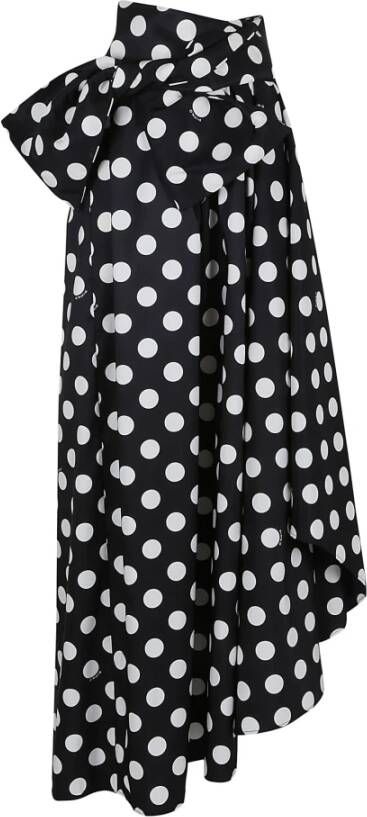 Pinko Faille Rok Wrap in Zwart en Wit Zwart Dames