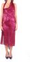 Pinko Een-schouder pailletten lange jurk Red Dames - Thumbnail 3