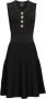 Pinko Flared knit dress with embroidery Zwart Dames - Thumbnail 1