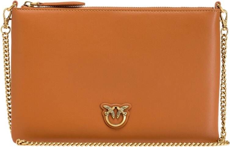Pinko Flat Clic Simply 1 Vitello Seta Bruin Dames