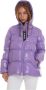 Pinko Gewatteerde jas met vaste capuchon en uitlopend ontwerp Purple Dames - Thumbnail 1