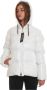 Pinko Gewatteerde jas met vaste capuchon en uitlopend ontwerp White Dames - Thumbnail 1