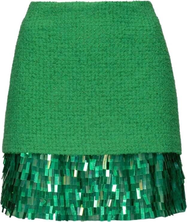 Pinko Groene Korte Rok Amazonia Winter Green Dames