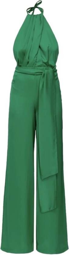 Pinko Groene mouwloze jurk met wijde broek Groen Dames