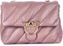Pinko Gewatteerde leren Love Birds schoudertas Beige Dames - Thumbnail 5