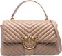 Pinko Gewatteerde leren tas met Chevron-patroon Brown Dames - Thumbnail 1