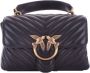 Pinko Zwarte Love Lady Puff Mini Leren Schoudertas Black Dames - Thumbnail 1