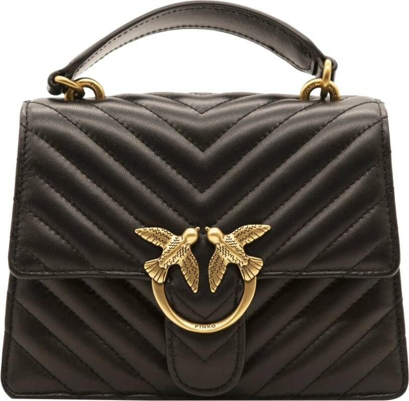 Pinko Stijlvolle Schoudertassen voor Dagelijks Gebruik Black Dames