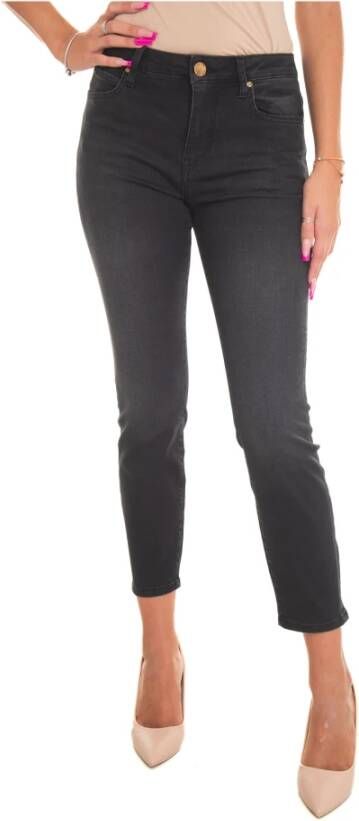 Pinko Hoge taille stretch skinny jeans Zwart Dames