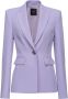 Pinko Stretch Crepe Jas met Revers en Lange Mouwen Purple Dames - Thumbnail 1