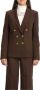 Pinko Navy Blazer Klassieke Stijl Elegant Geknoopt Brown Dames - Thumbnail 2