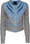 Pinko Korte Tweed en Denim Jas Multicolor Dames - Thumbnail 1