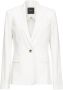 Pinko Witte Linnen Blend Peak Revers Blazer White Dames - Thumbnail 1