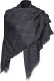 Pinko Zwarte katoenen en modale jacquard sjaal met Monogram ontwerp Black Dames - Thumbnail 3