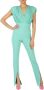 Pinko Trevelin Tuta Crepe Tecnico Stretch + Georgette Stretch Blauw Dames - Thumbnail 4
