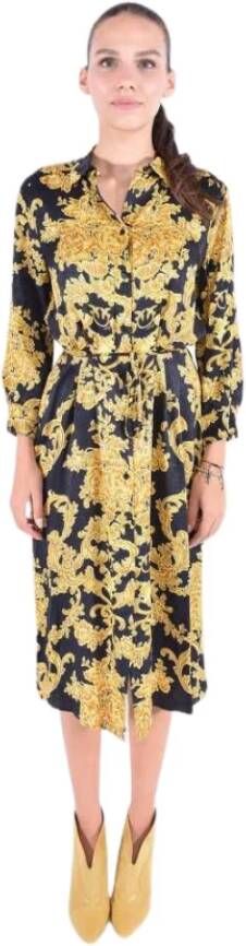 Pinko Adalina Jacquard Dress Macula ST. Ornamental Zwart Dames