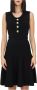 Pinko Flared knit dress with embroidery Zwart Dames - Thumbnail 2