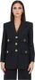 Pinko Zwarte Jas met Knoopsluiting Black Dames - Thumbnail 2