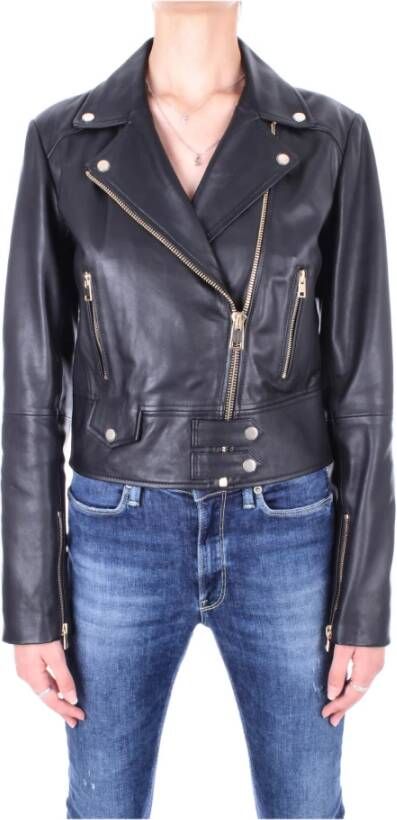pinko Leather Jackets Zwart Dames