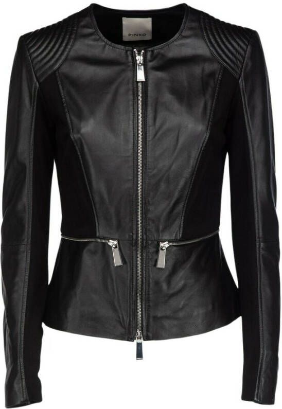 Pinko Leather Jackets Zwart Dames