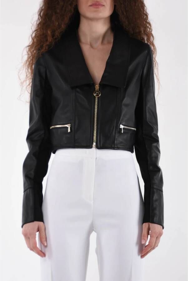 Pinko Leather Jackets Zwart Dames
