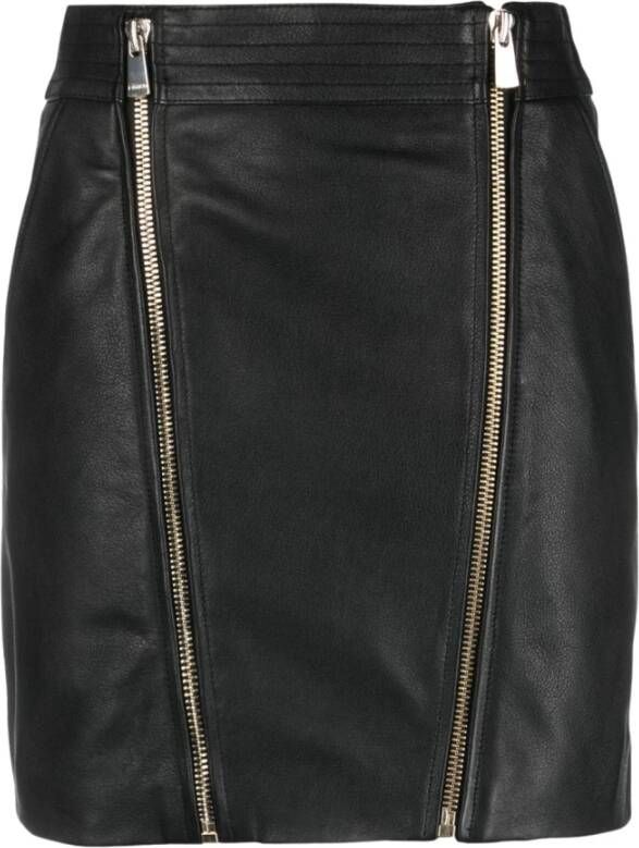 Pinko Leather Skirts Zwart Dames
