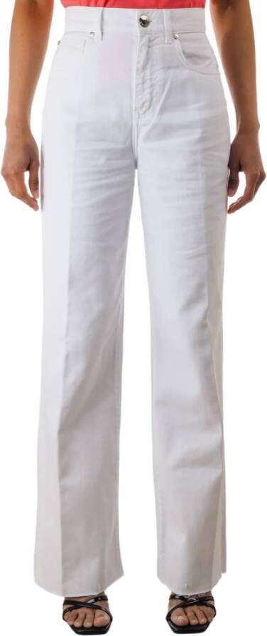 Pinko Leather Trousers Wit Dames