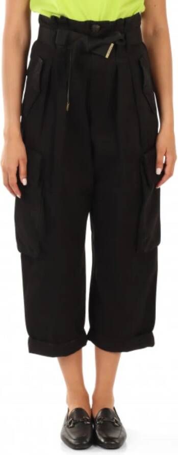 Pinko Leather Trousers Zwart Dames