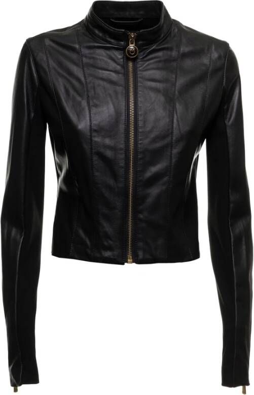 Pinko Leren jasjes Zwart Dames