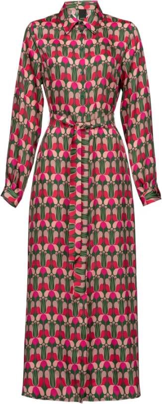 Pinko Liberty floral shirt dress Rood Dames