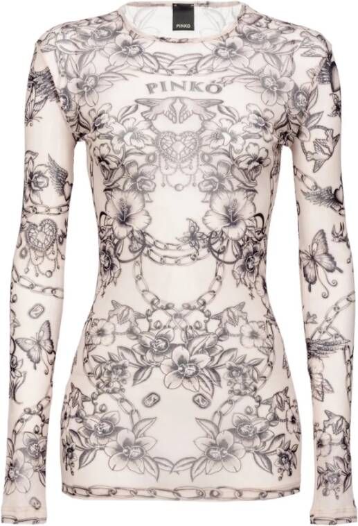 Pinko Long Sleeve Tops Beige Dames