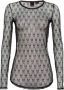 Pinko Long Sleeve Tops Zwart Dames - Thumbnail 1