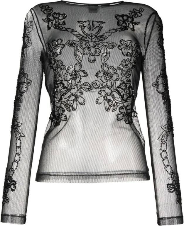 Pinko Long Sleeve Tops Zwart Dames