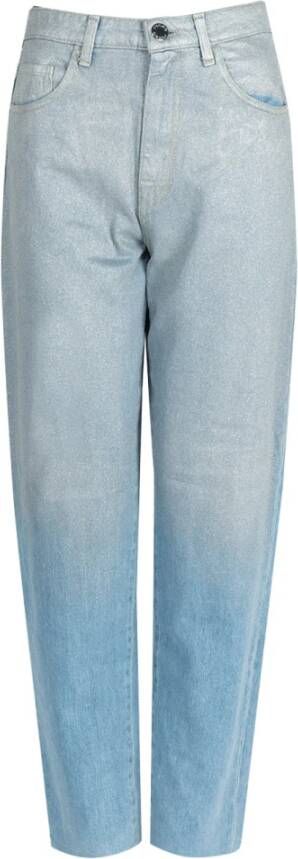 Pinko Losse Mom Fit Hoge Taille Jeans Blauw Dames