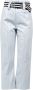 Pinko Loszittende broek met hoge taille van imitatieleer Blauw Dames - Thumbnail 1