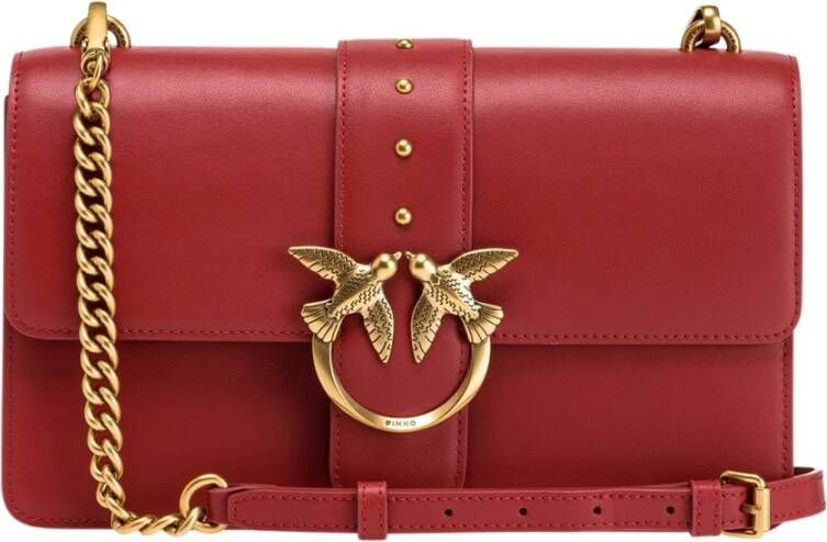 Pinko Love Classic Icon Simply 15 CL Vitello Seta Rood Dames