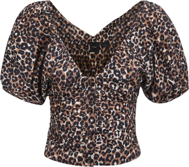 Pinko Luipaard-print blouse Bruin Dames