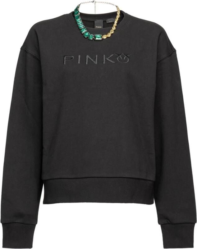 Pinko Marianne Diagonal Sweatshirt Zwart Dames