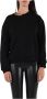 Pinko Marybell Katoenen Sweatshirt met Juweel Ketting Zwart Dames - Thumbnail 1