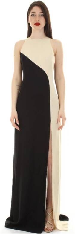 Pinko Bicolor jurk met strikdetail Black Dames