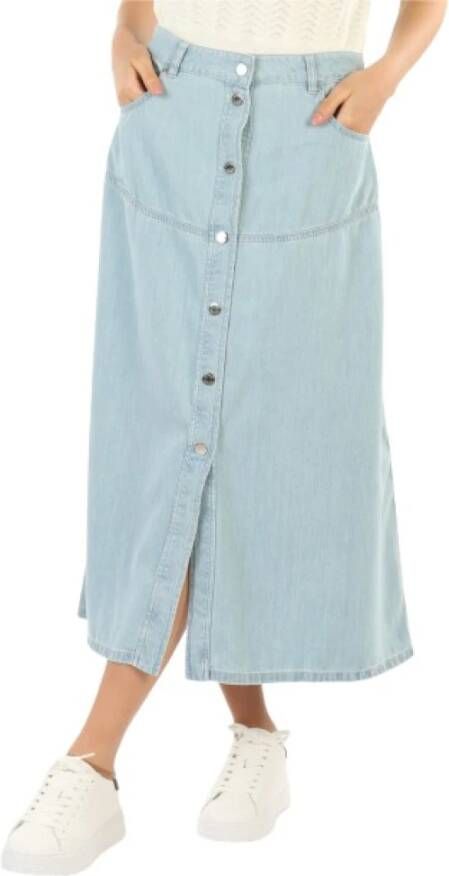Pinko Maxi Skirts Blauw Dames