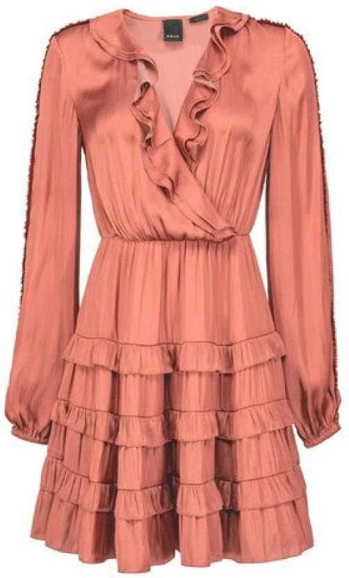 Pinko Ardea Satin Dress Roze Dames
