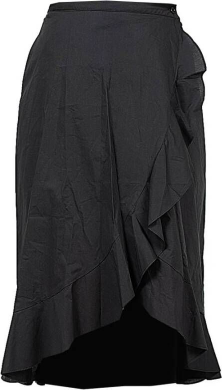 Pinko Midi Rok met Knoopsluiting Zwart Dames