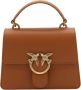 Pinko Stijlvolle Leren Mini Love Tas Brown Dames - Thumbnail 5