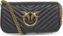 Pinko Mini Sheep Nappa Chevron Love Click Baguette Black Dames - Thumbnail 5