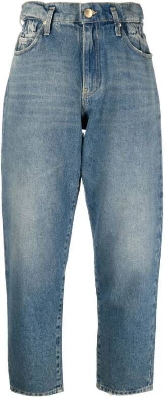 Pinko Mom Fit Jeans in Authentic 90s Denim Blauw Dames